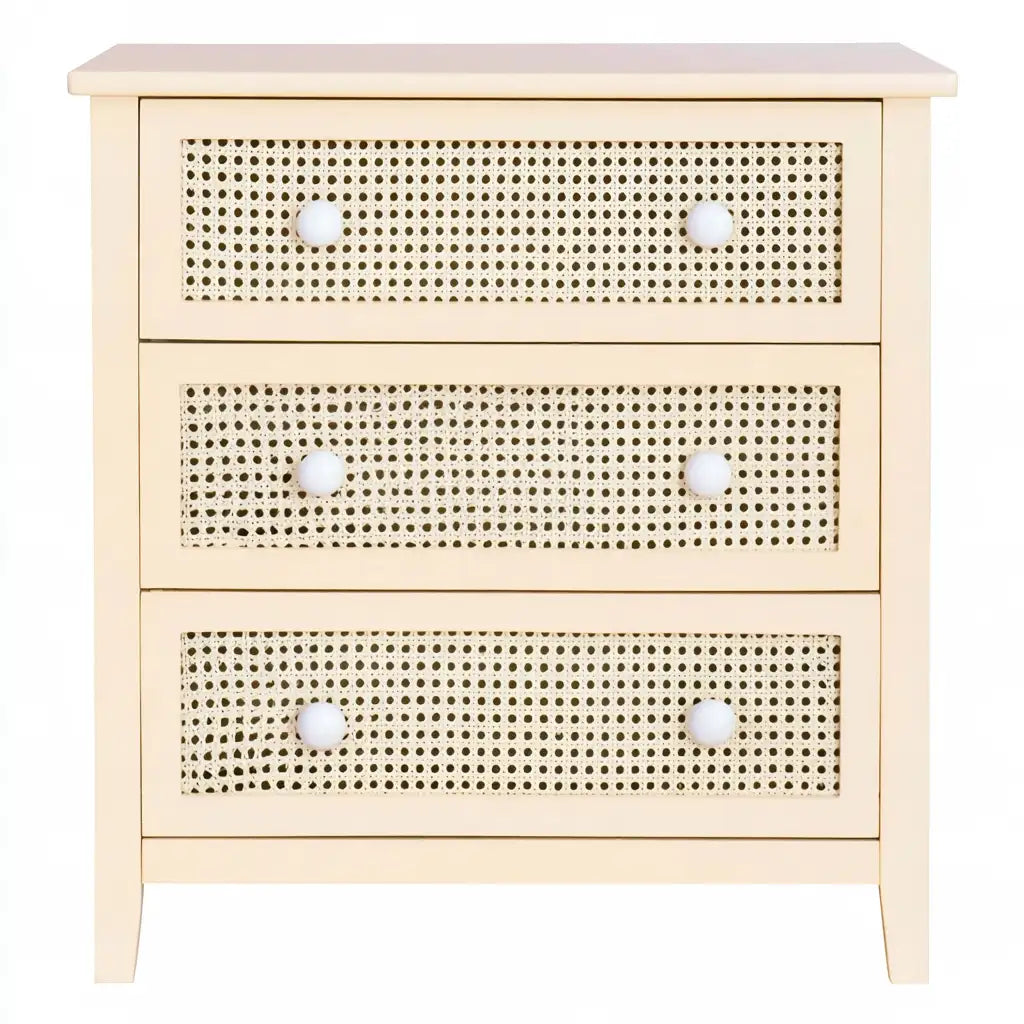 Credenza dalla forma compatta, bianco e marrone, per la casa