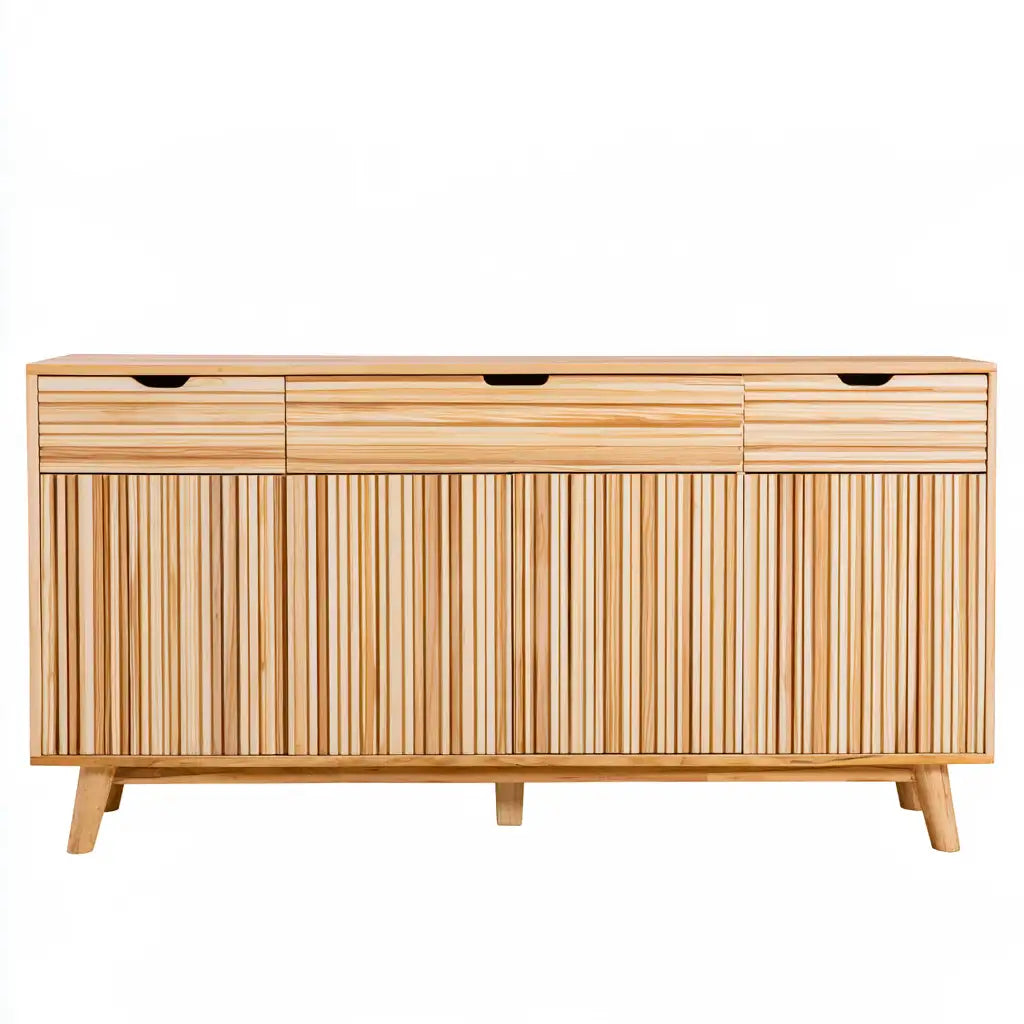 Credenza dalla forma compatta, marrone, per la casa
