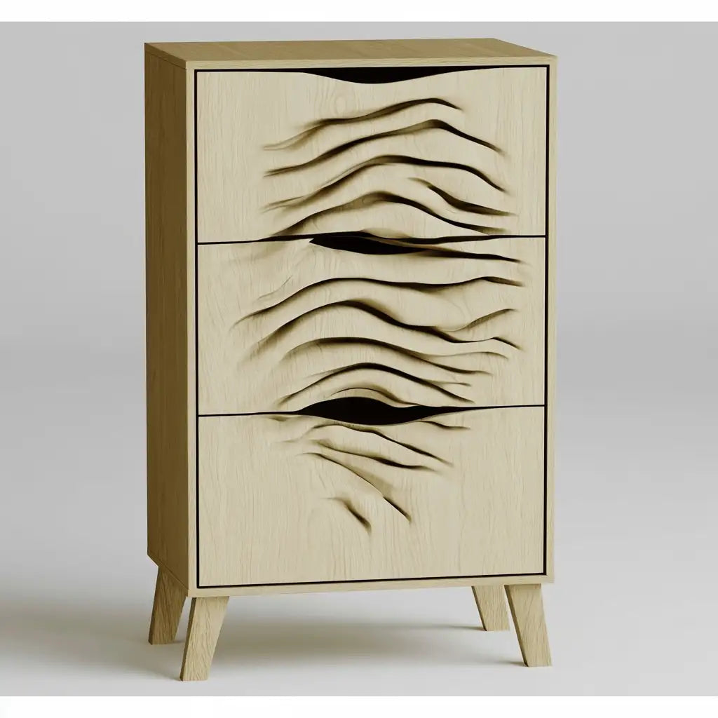 Credenza dalle linee moderne, marrone, per la casa